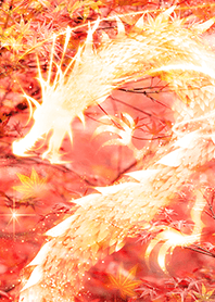 Dragon and Autumn leaves