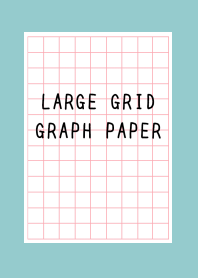 LARGE RED GRID GRAPH PAPER-DUSTY MINT