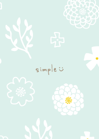 Flowers and leaves white17 from Japan