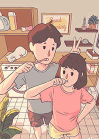 cute couple : good morning