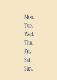 Minimalist Weekly plan-Khaki