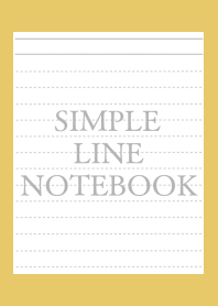 SIMPLE GRAY LINE NOTEBOOK/DUSTY YELLOW