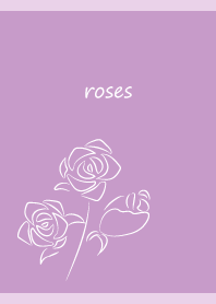 Handdrawn roses lightpink J