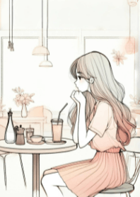 Cute Girl and Coffee V.48