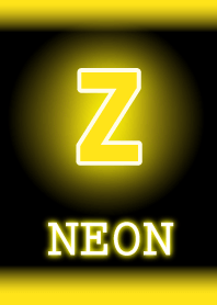 【Z】イニシャル ネオン 黄色