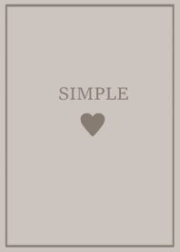 SIMPLE HEART -gray beige-