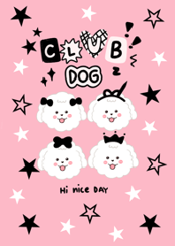Club dog cute pink pastel