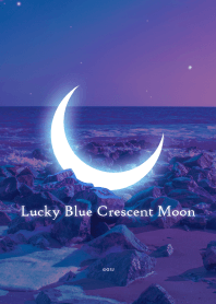 Lucky Blue Crescent Moon from Japan