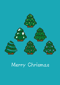 Cute Christmas tree(blue-green)