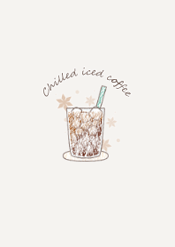 Chilled iced coffee -light brown-