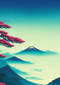Lukisan Ukiyo-e Gunung dFNDe
