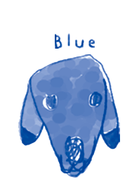 青い犬は万年筆のブルー03