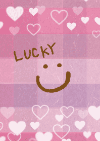 Darkish pink check - heart smile15-