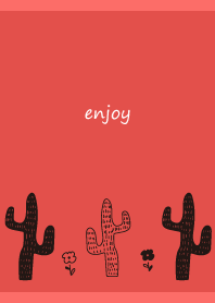 rough cactus3 on red