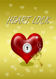 Love with heart lock and key