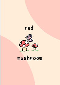 かわいい赤いキノコ