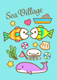 หมู่บ้านทะเลน่ารักและมีสีสัน