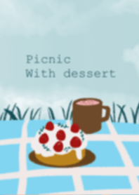 Picnic with dessert