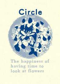 Circle flower Majorica Blue