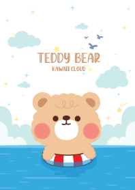 Teddy Bear On The Sea Swim Ring