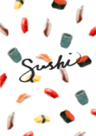 Simple sushi white.