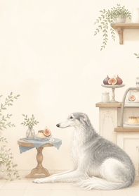 Silver Borzoi Fig Pudding Shelf