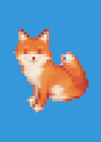 Fox Pixel Art Theme  Blue 01