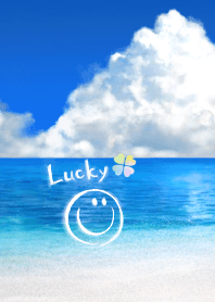 Fortune Up Lucky Smile In The Blue Sea Line Theme Line Store