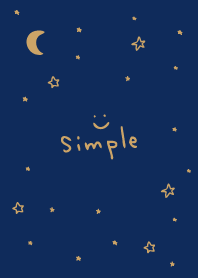 Night star and moon smile Navy3