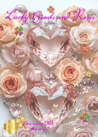 Lucky Hearts and Roses pink*