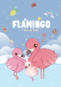 Flamingo Ocean Blue