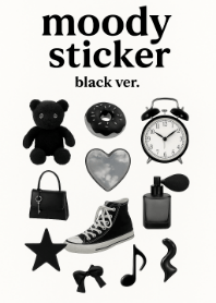 moody sticker - ホワイト着せかえ
