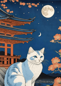 Cat under the Moon 02EA7F