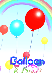 Landscape with balloons