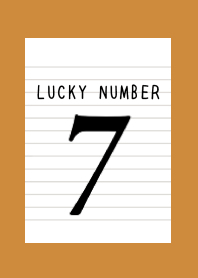 LUCKY NUMBER 7 NOTEBOOK/BROWN/ORANGE