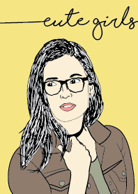 Cute Girls the Vintage Yellow