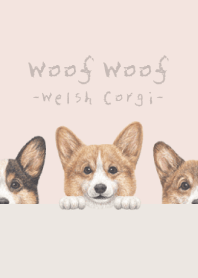 Woof Woof-Welsh Corgi 01-PASTEL PINK