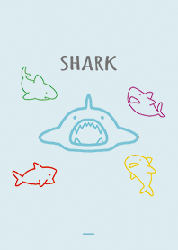Light Blue : Colorful shark