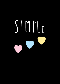 simple pastel heart black