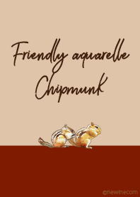 Friendly aquarelle Chipmunk
