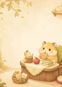 Citrine Hamster Apple Cookie Desk