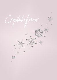 crystal of snow Christmas pink beige