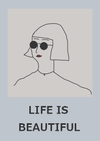 LIFE IS BEAUTIFUL =iceblue beige=