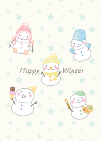 Snowman*happy winter -green-