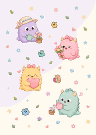 Cute monster Milk&Purple