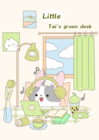 Little Tai's green desk