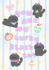 you are my lucky black cat (blue)