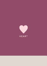 Simple Heart/Beige&PinkAntique Raspberry