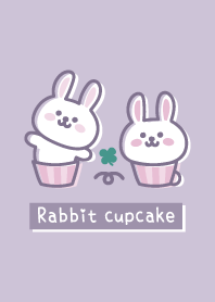 Rabbit cupcake <Clover> purple