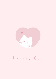 Cat in Heart/ dull pink skin.